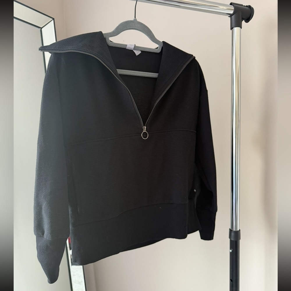 Black Half Zip Sweater